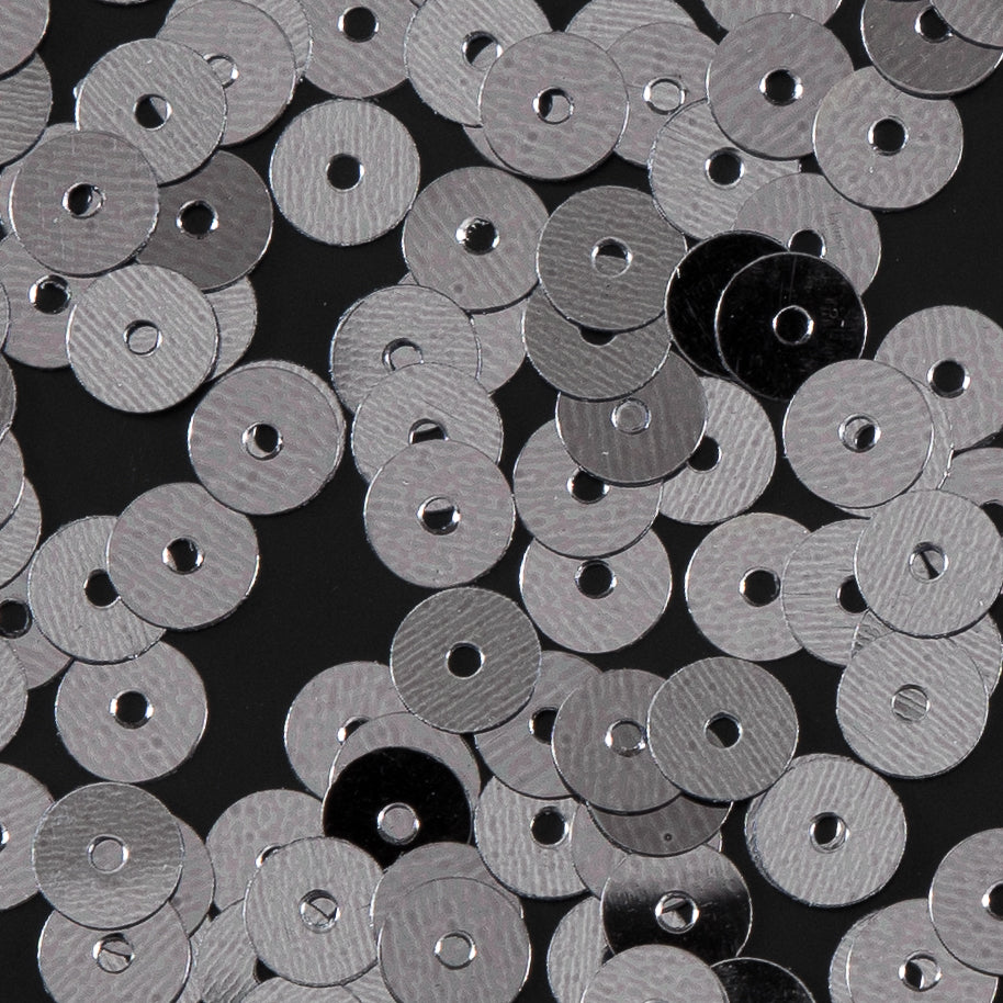 Bag of Old Silver Color Loose Sequins with Silver Back - 5mm - Joann Fabrics