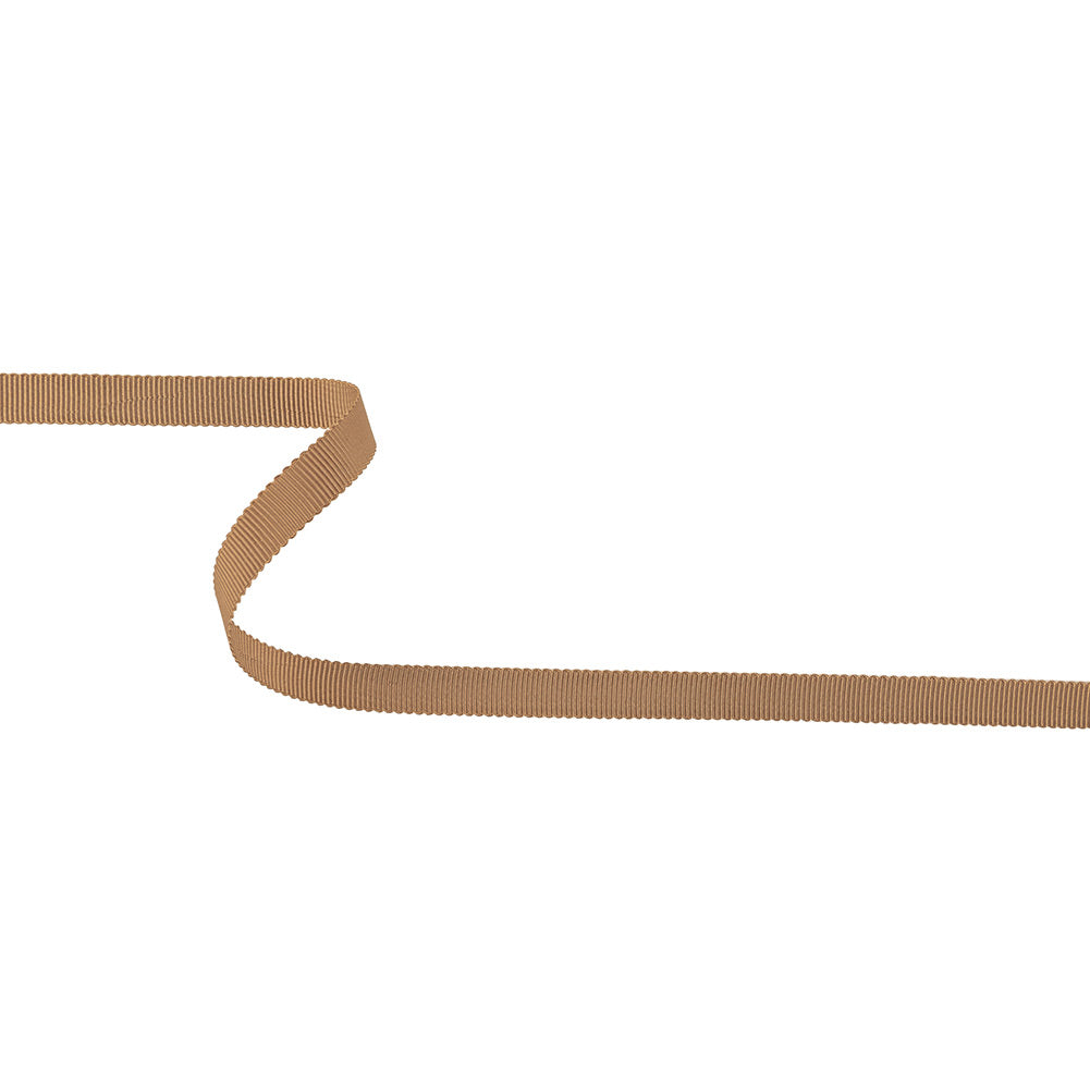 Khaki Petersham Grosgrain Ribbon - 0.375