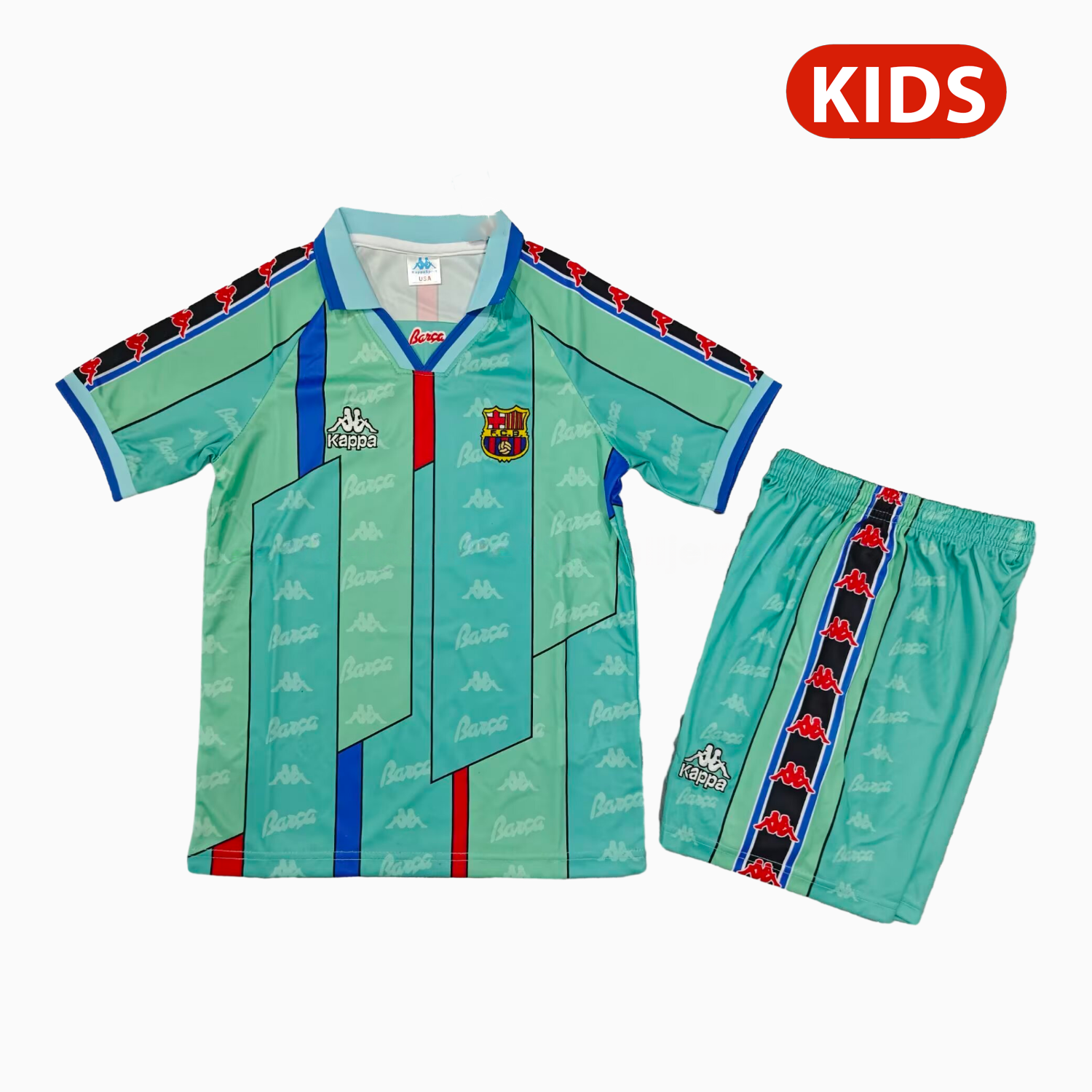 Retro Barcelona 1996-97 Away Kids Kit - UnitedFutballJersey