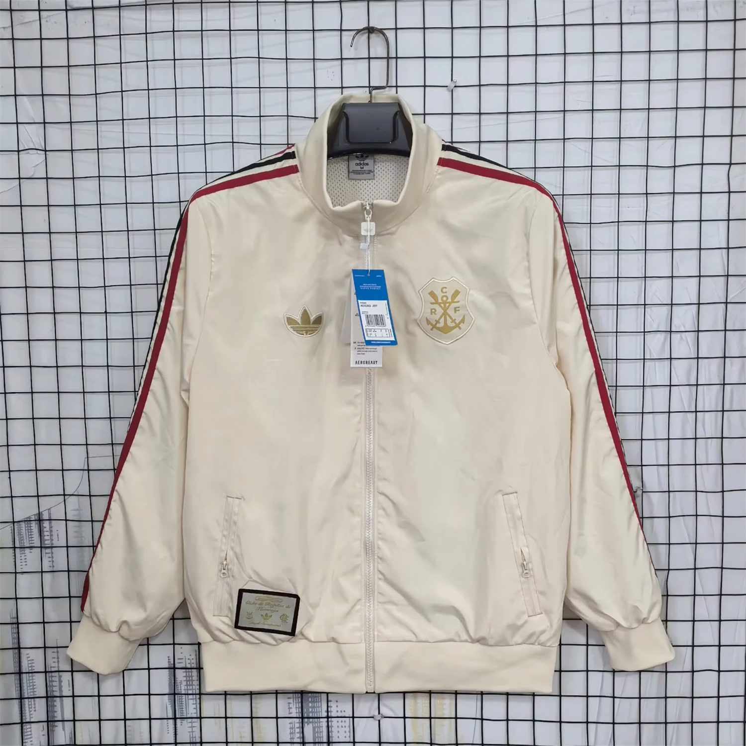Flamengo 26-27 Training Windbreaker Jacket - Cream - UnitedFutballJersey