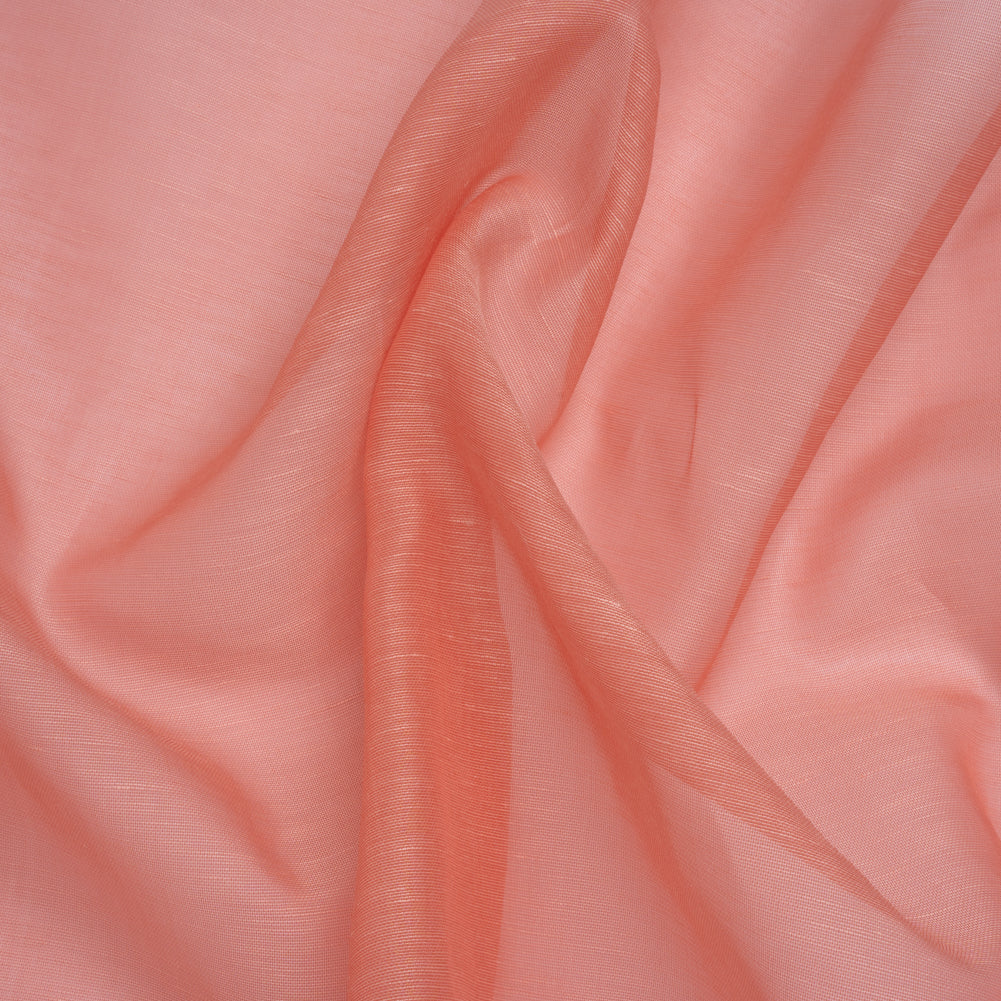 Linen and Silk Organza - Rose Pink - Famous Australian Designer Deadstock - Joann Fabrics