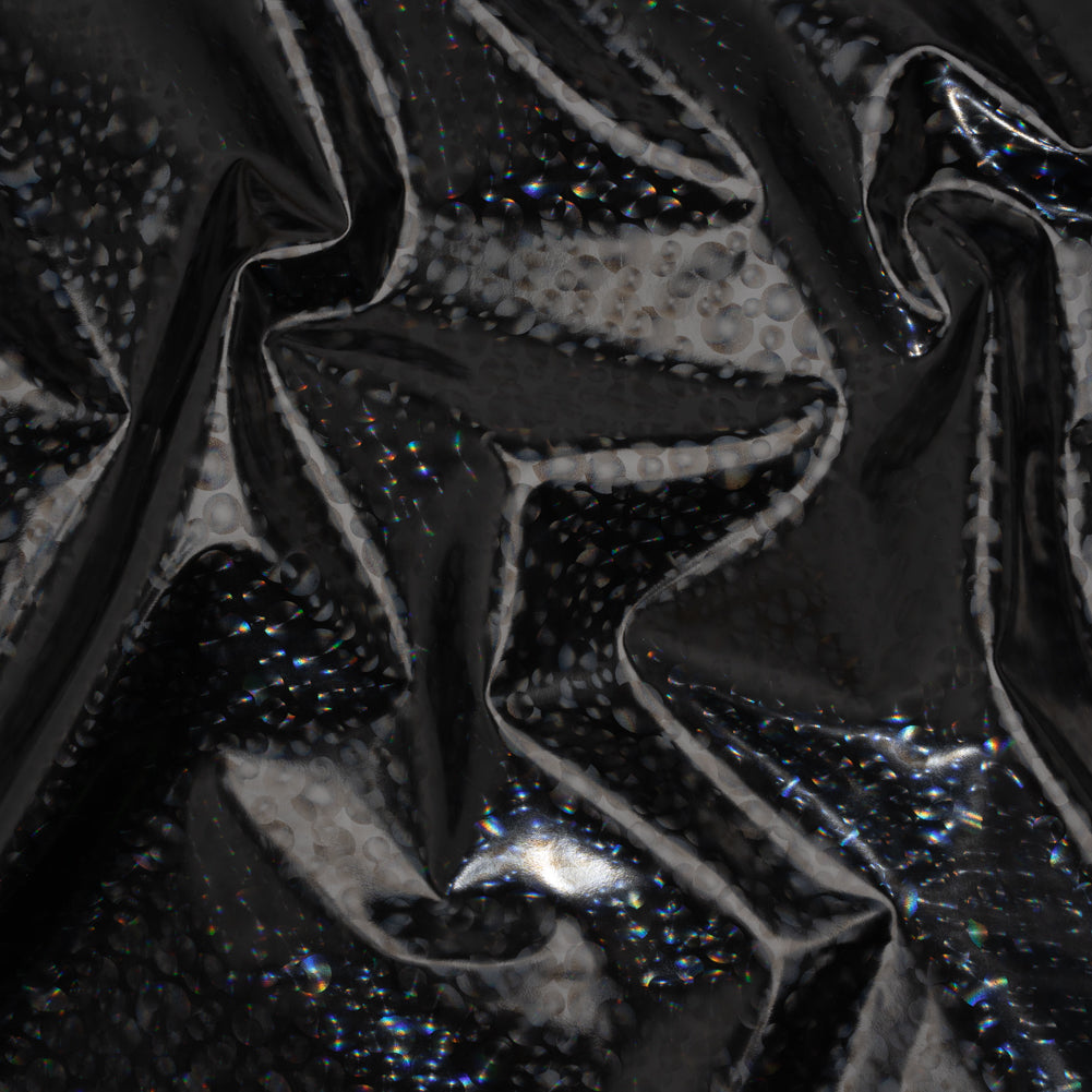 3D Holographic Vinyl - Black Bubble Dots - Lynn Collection - Joann Fabrics