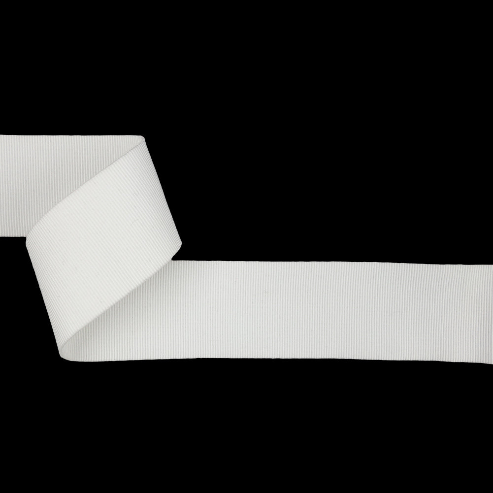 White Stretch Grosgrain Trim - 1.625