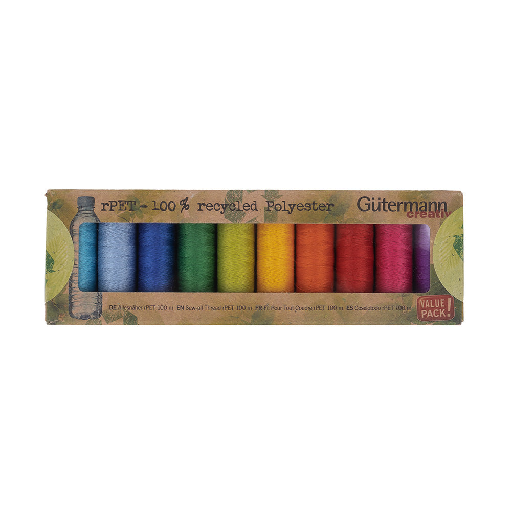 Gutermann Recycled Polyester Thread Set 10ct - Bright Shades - Joann Fabrics