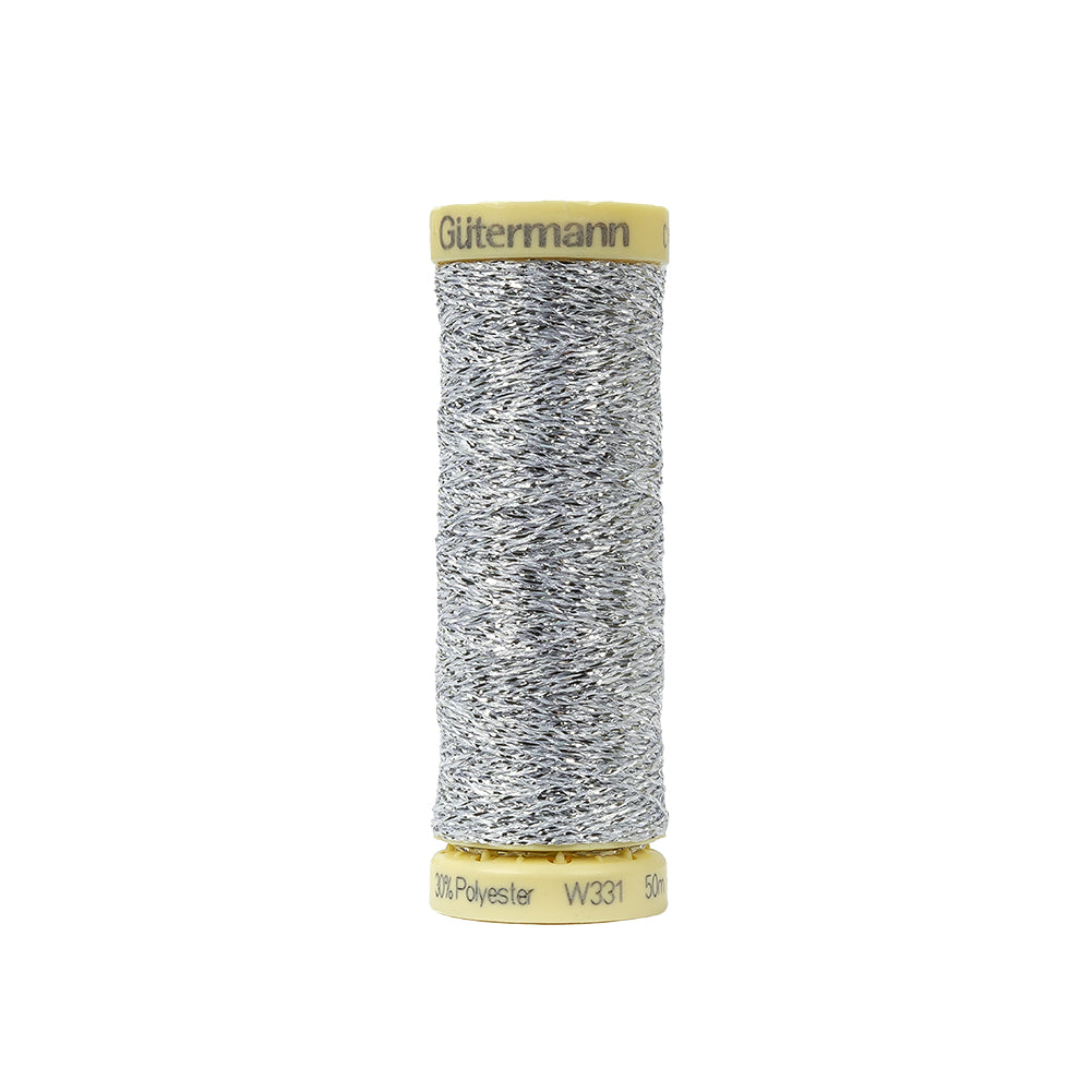 Gutermann Metallic Effect Thread 50m - 041 Silver - Joann Fabrics