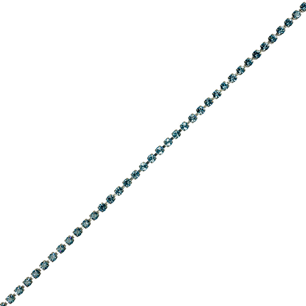 Aquamarine/Silver Metal & Czech Rhinestone - Joann Fabrics