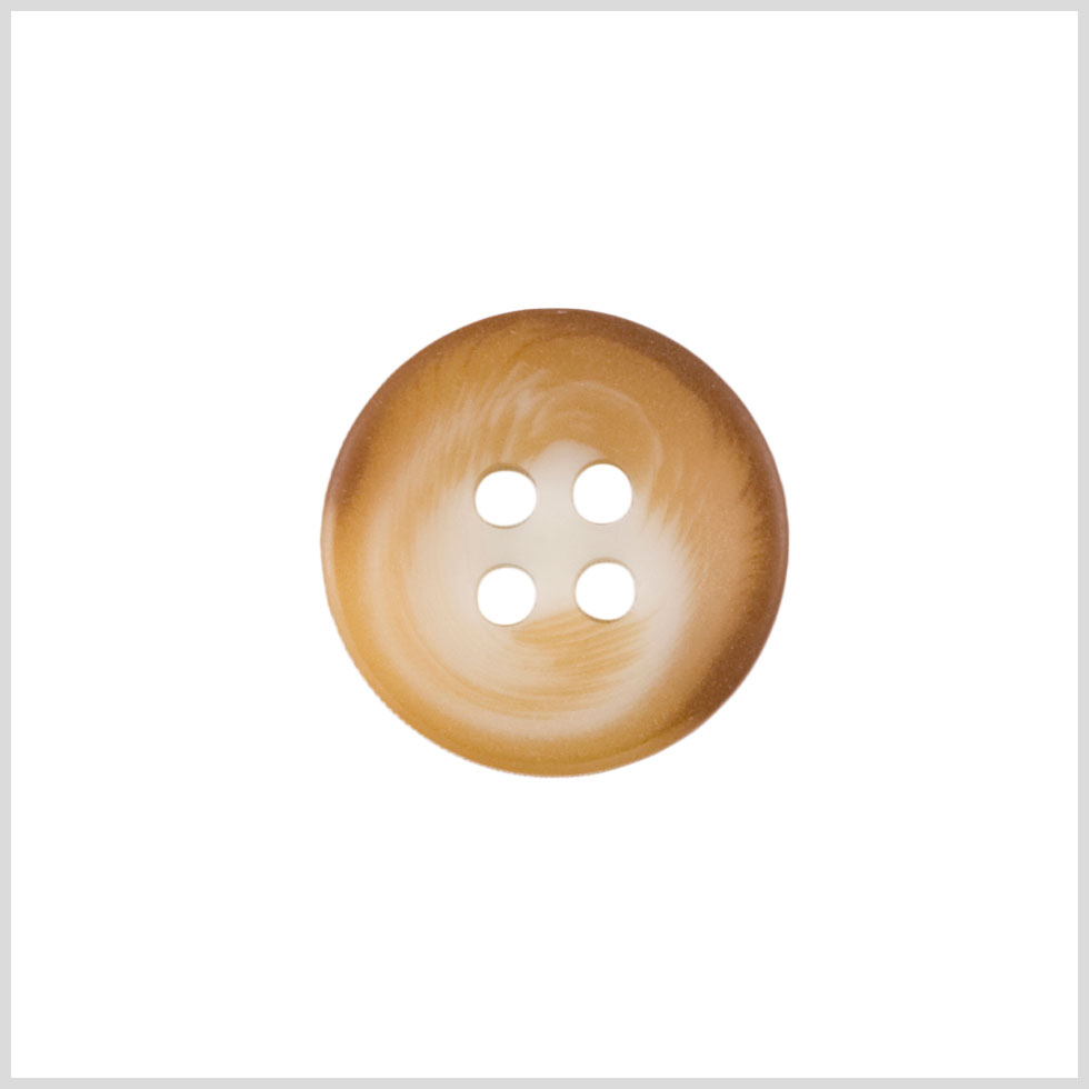 Plastic 4-Hole Button - 32L/20mm - Brown, Golden Beige and White Swirl - Joann Fabrics