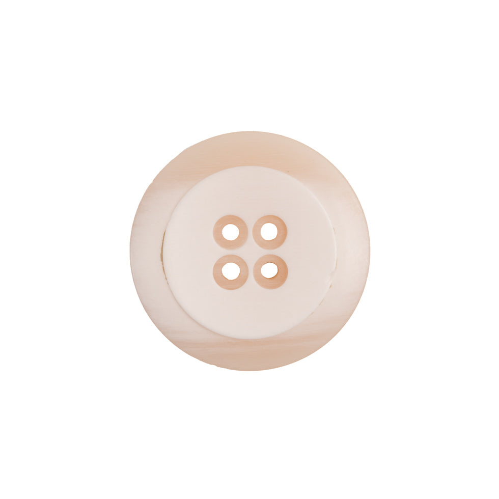 Plastic 4-Hole Button Made in Italy - 28L/18mm - Ivory Striations Dish Shaped - Joann Fabrics