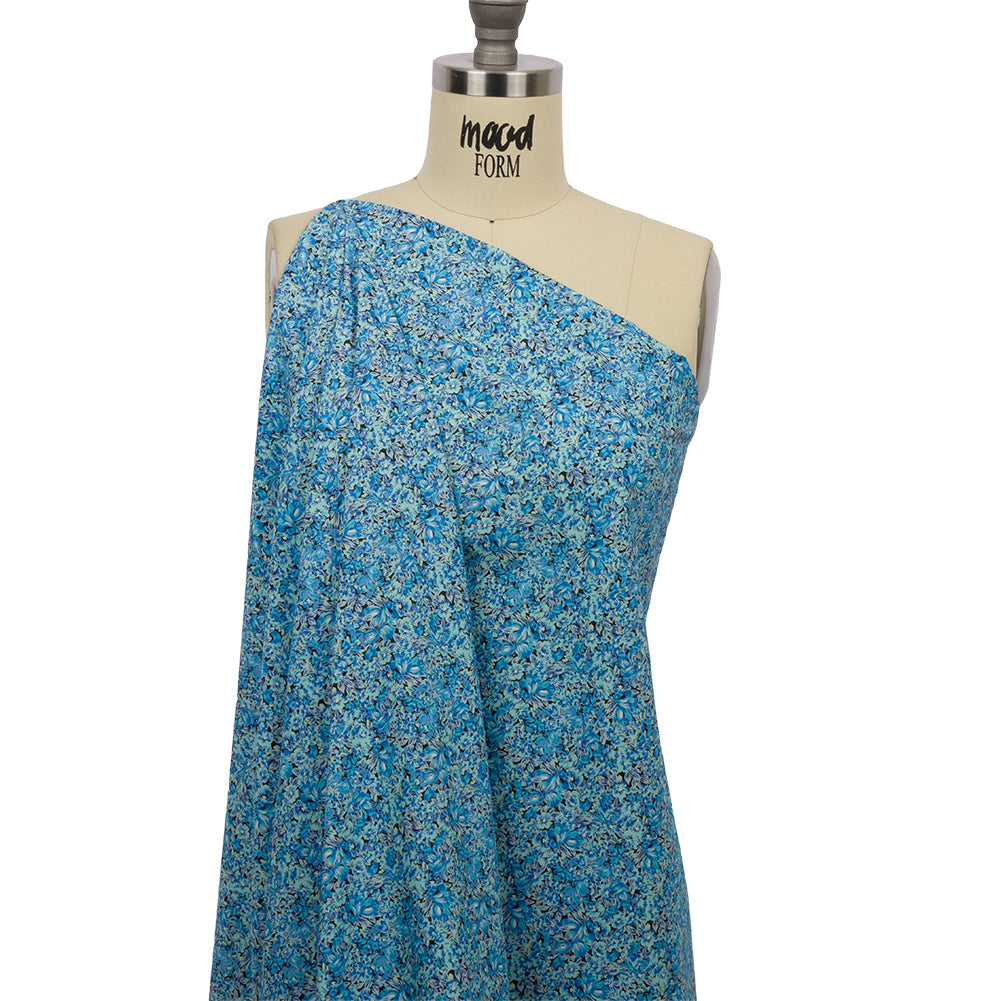 Cotton Poplin - Blue Floral - Titania's Dream Print - Mood Exclusive Secret Garden Collection - Joann Fabrics