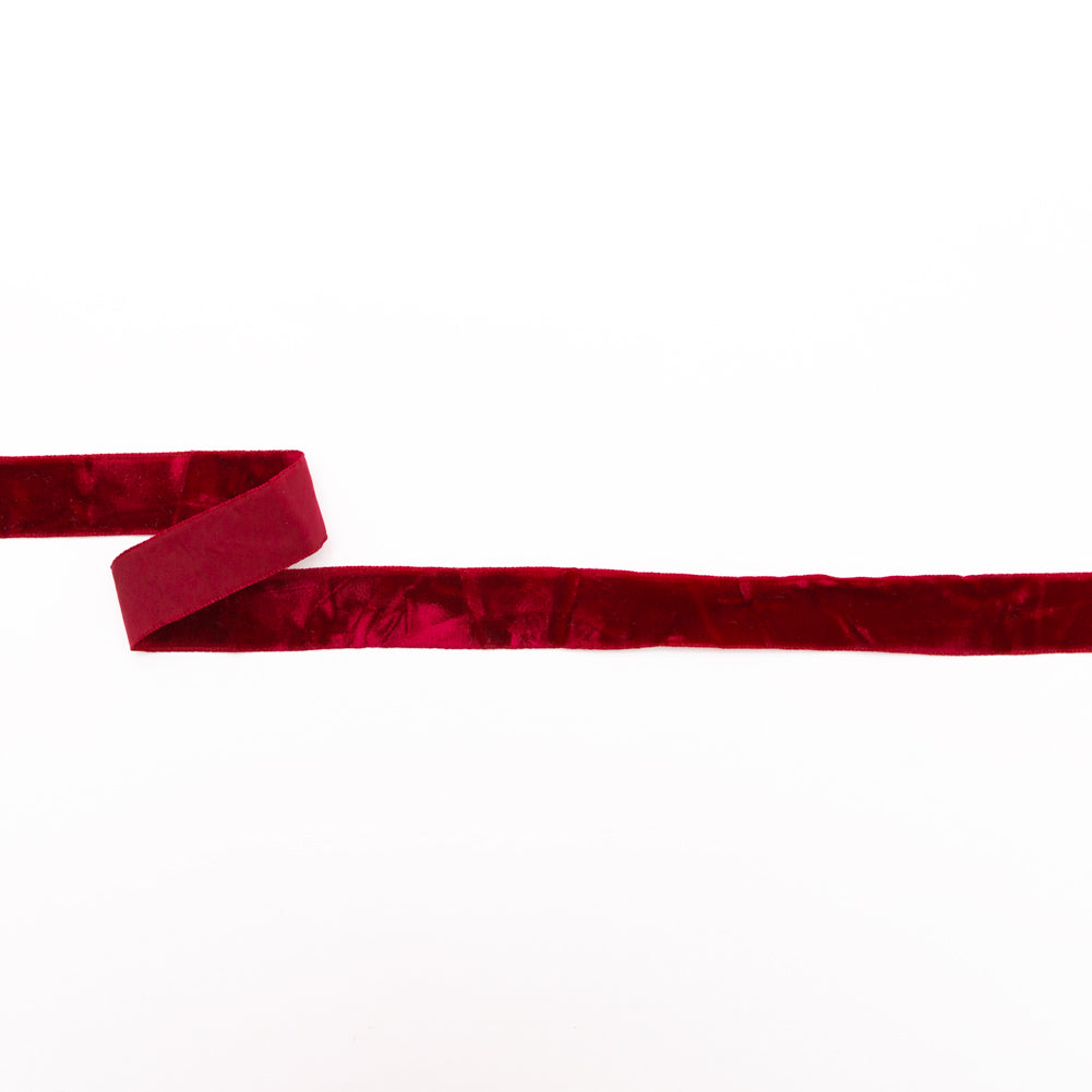 Italian Wine Crushed Velvet Ribbon - 0.875