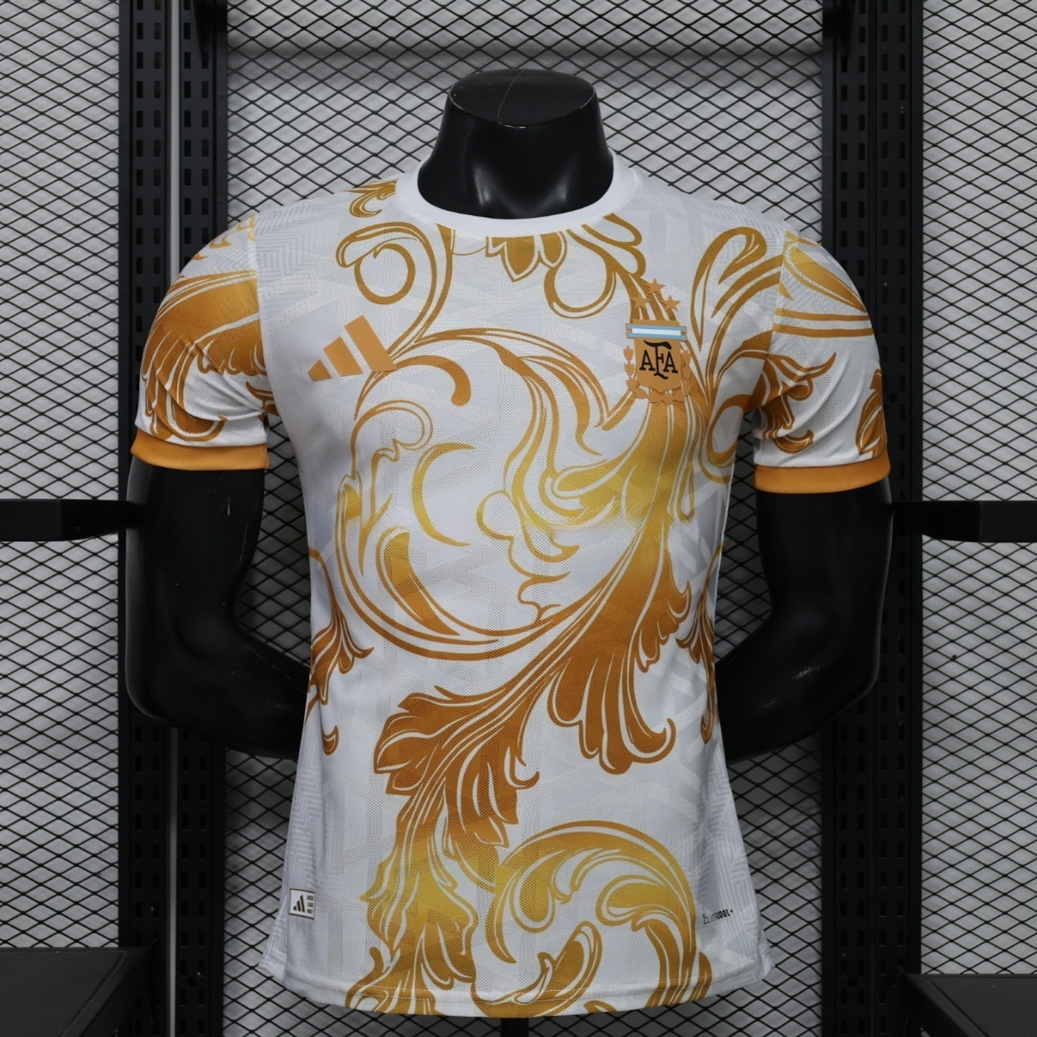 Argentina 2026 White Gold Special Jersey - Player Version - UnitedFutballJersey