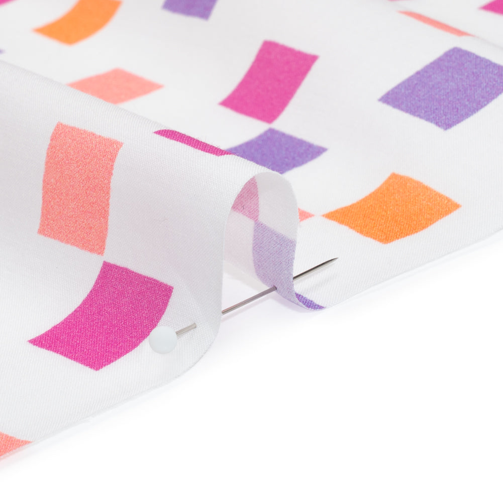 Cotton Voile Print - Pink and Purple Square Confetti - Mood Exclusive Cubic Field - Joann Fabrics