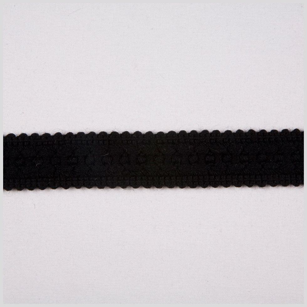 Black Gimp Braided Trim - 0.875