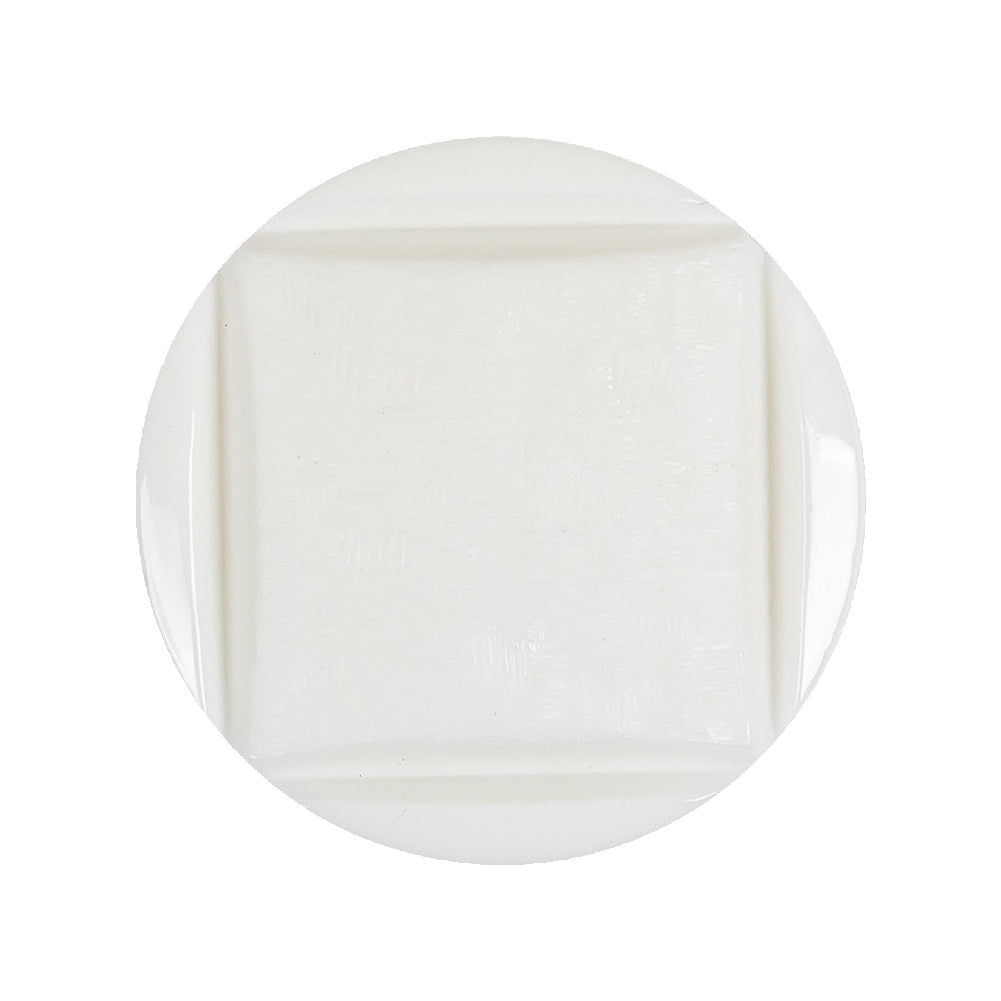 White Square in Circle Etched Shank Back Plastic Button - 44L/28mm - Joann Fabrics