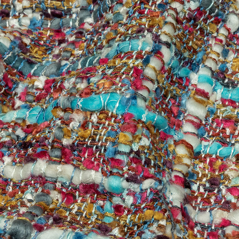 Viscose and Acrylic Chenille Tweed - Sky, Bronze Mist, and Magenta - Newcastle Collection - Joann Fabrics