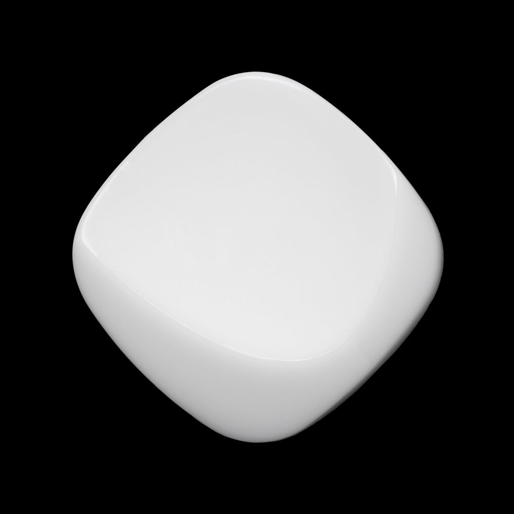 Square Plastic Shank Back Button - White Partial Matte Abstract - 44L/28mm - Joann Fabrics