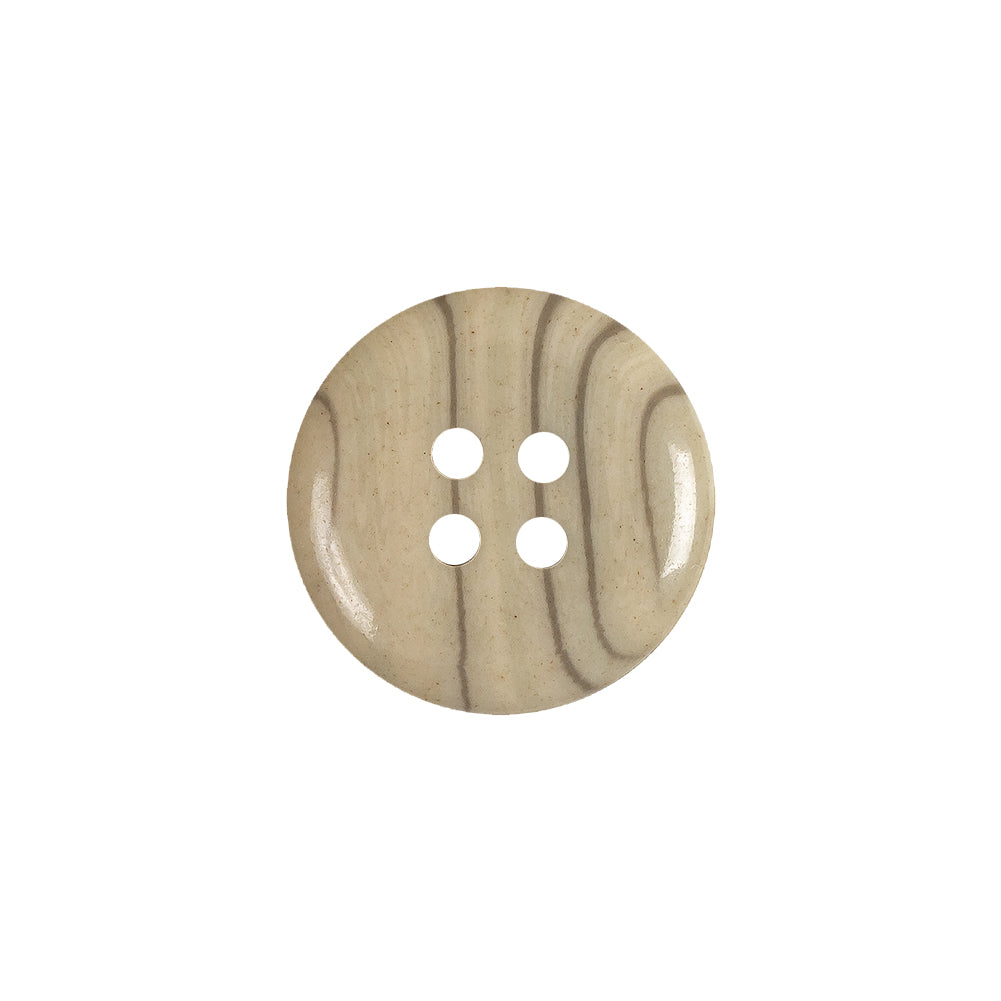 Cream and Drizzle Striated 4-Hole Plastic Deepwell Button - 28L/18mm - Joann Fabrics