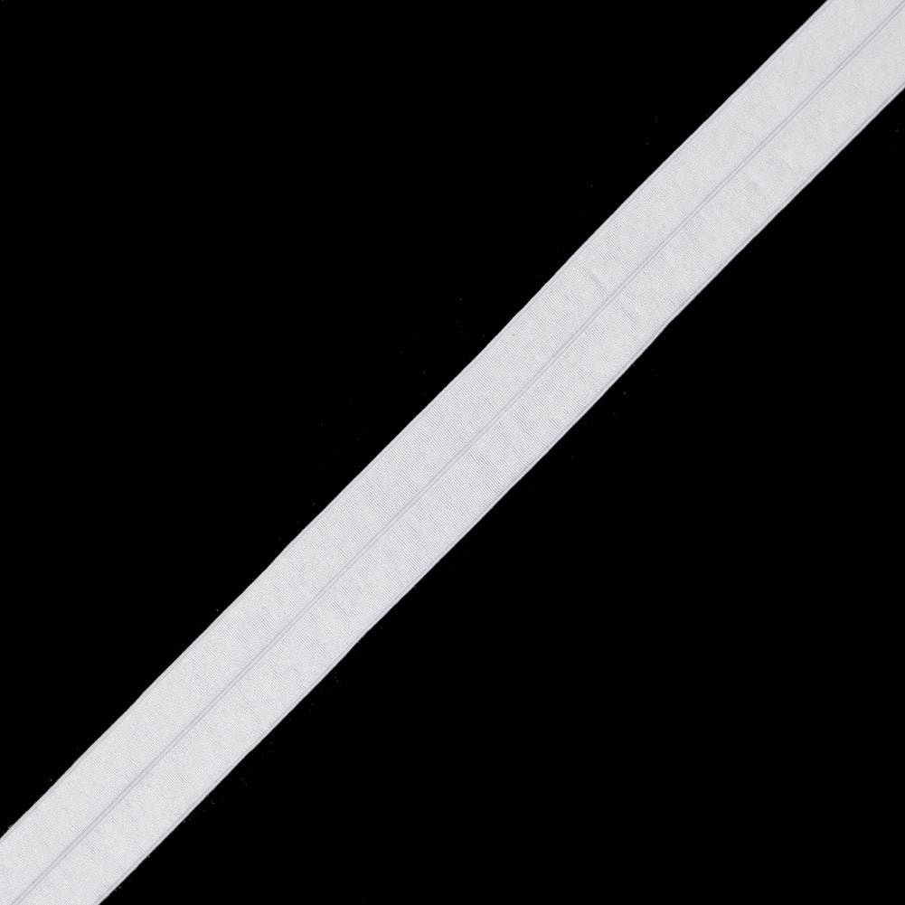 Italian White Stretch Foldover Elastic - 0.75