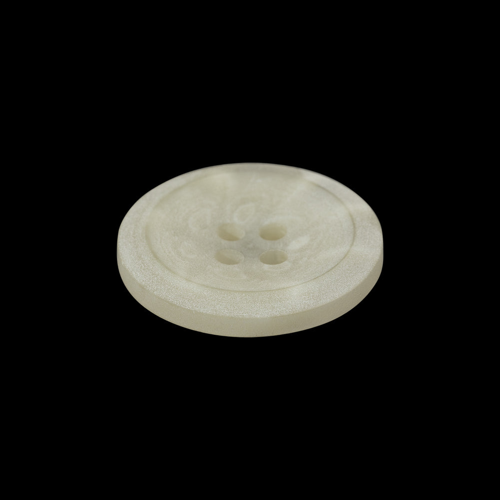 Plastic 4-Hole Button - 35L/22mm - Matte Translucent Ivory Swirls Shallow Plate - Joann Fabrics