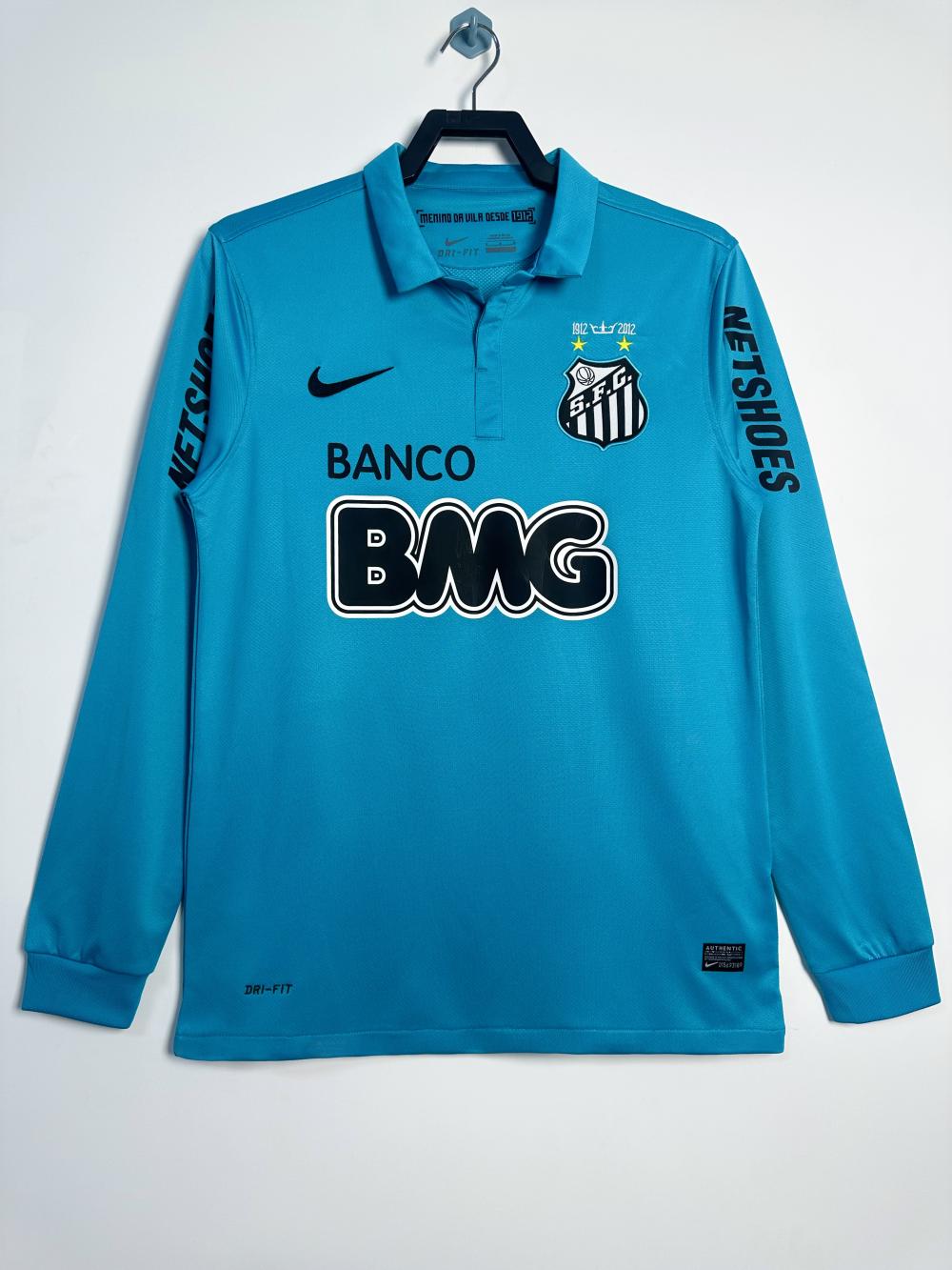 2012-2013 Retro Long Sleeve Santos Third Away Soccer Jersey 1:1 Thai Quality
