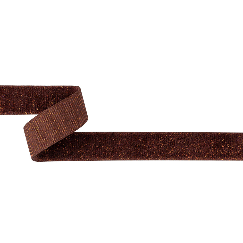 Teddy Red and Amber Glitter Velvet Trim - 1