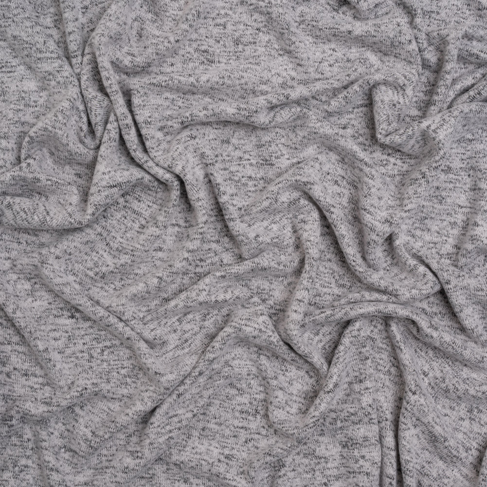Stretch Rayon and Polyester Brushed Sweater Knit - Heathered Gray - Deadstock - Joann Fabrics