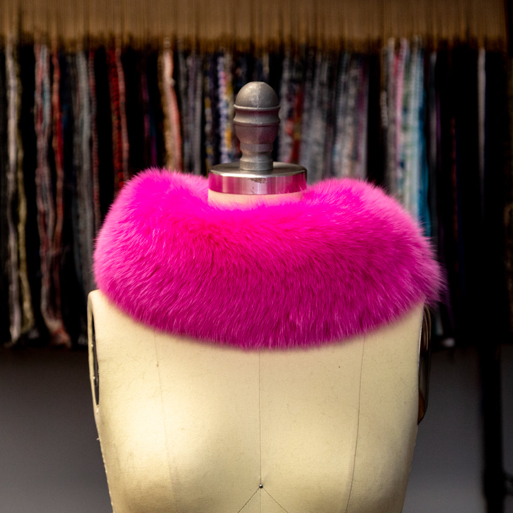 Hot Pink Fox Fur Headband or Scarf with VELCRO&reg; Closure - Joann Fabrics