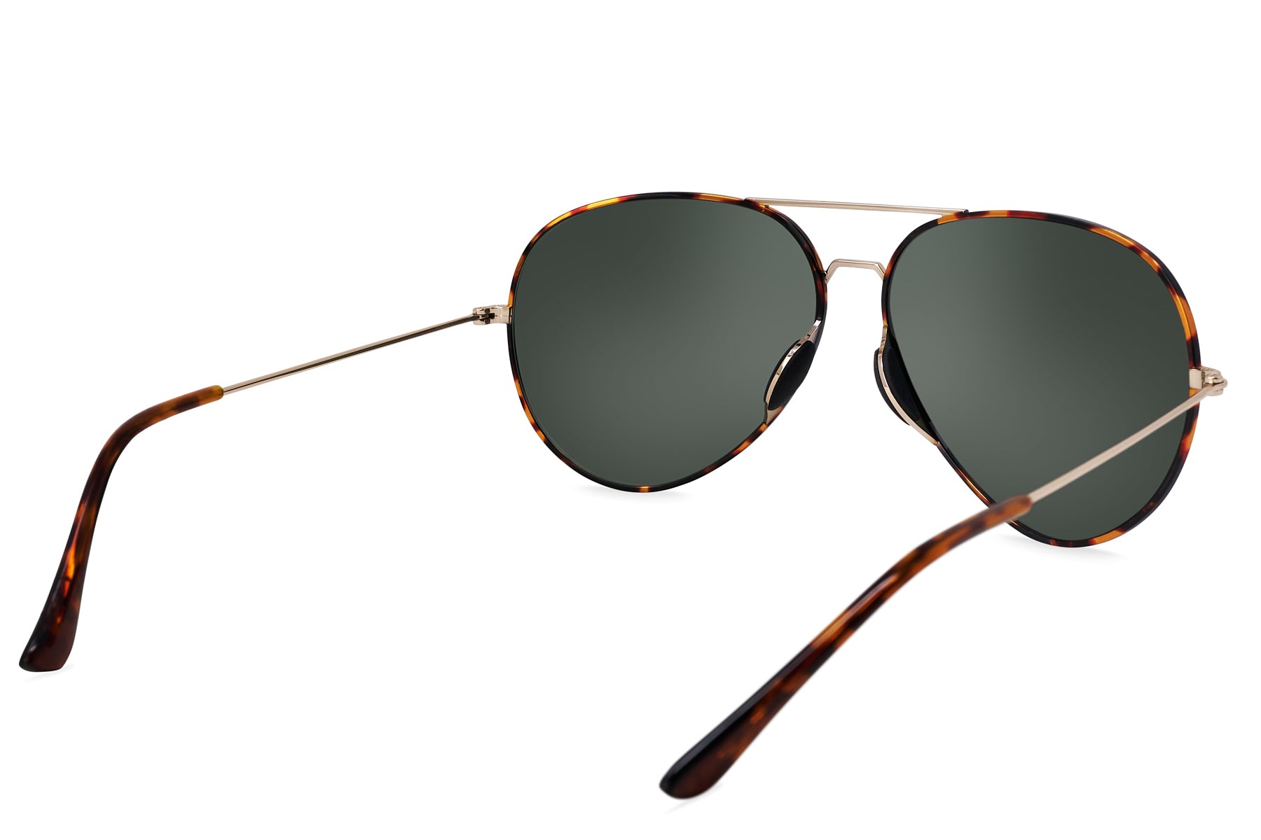 Tangle Free Aviator – Green Tortoise Polarized