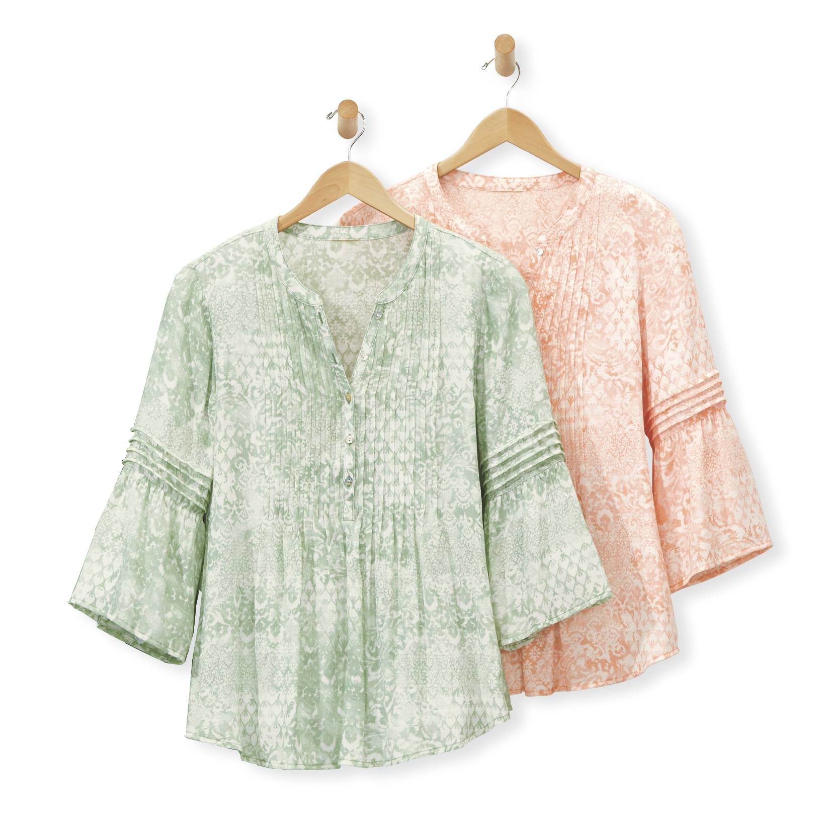 Pintuck Batik Patchwork Shirt - Northstyle Catalog