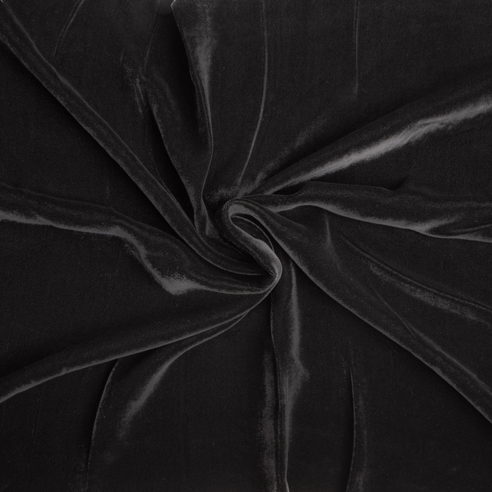 Soft Rayon-Silk Velvet - Black - Cicero Collection - Joann Fabrics