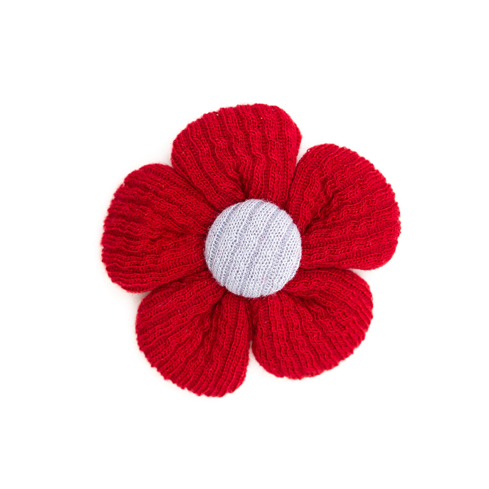 Italian Red and Tradewinds Flower Applique - 2