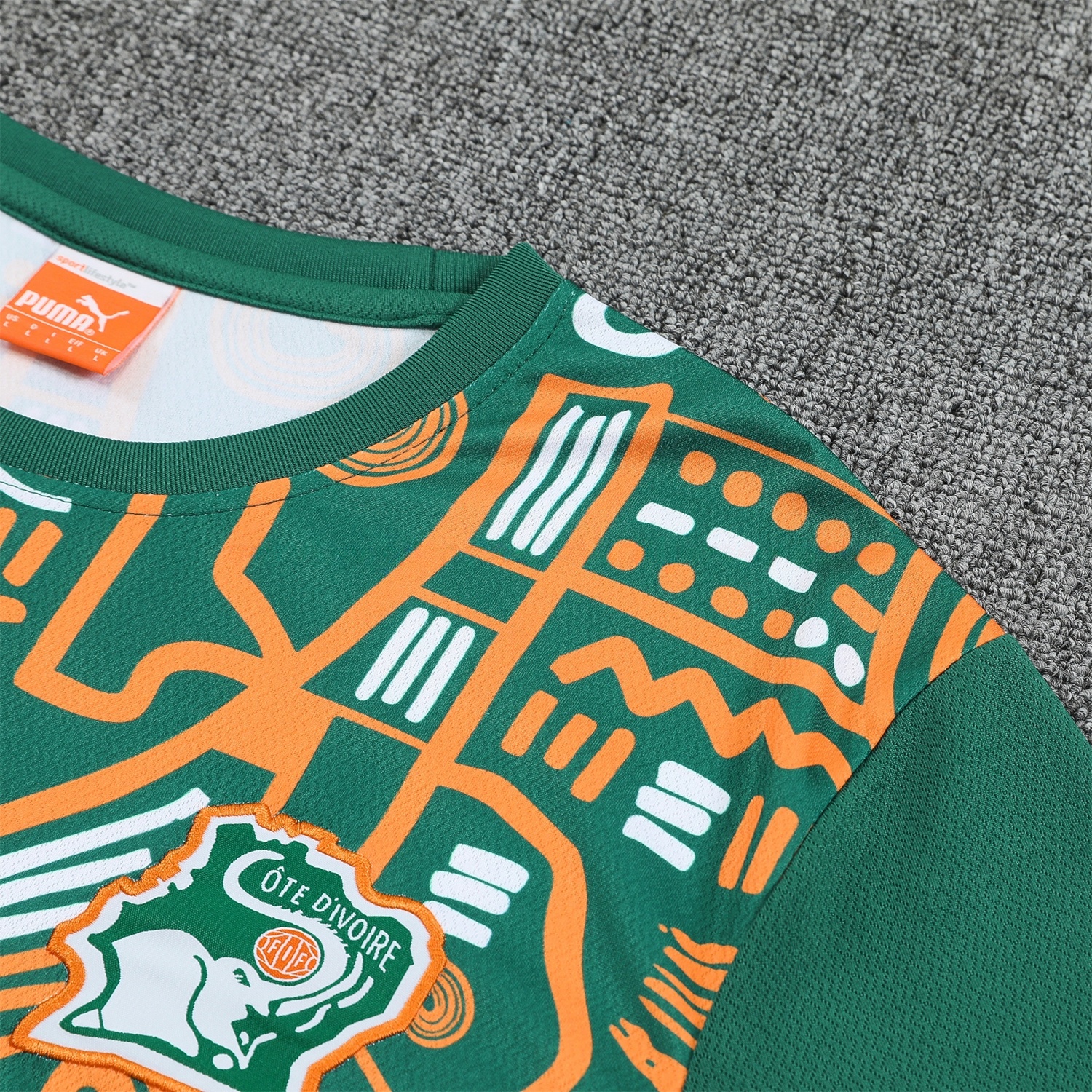 Ivory Coast 2026 Short-Sleeve Training Set - Green Top and Shorts - UnitedFutballJersey