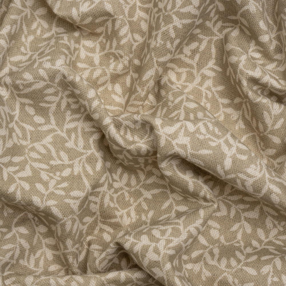 Brushed Cotton and Linen Canvas - Jute Little Vines - British Imported - Joann Fabrics