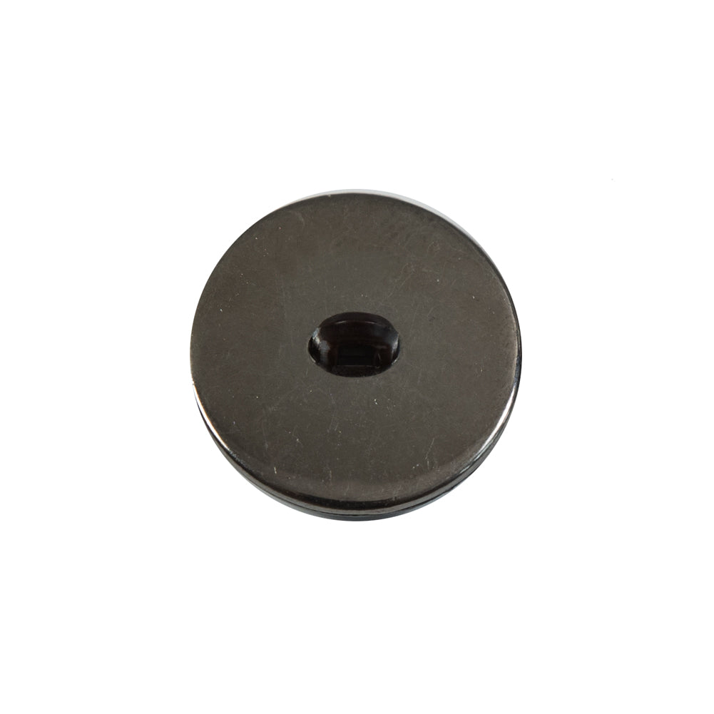 Shank Back Zamac Button - 32L/20mm - Black with Gunmetal Gray Metal Rim - Joann Fabrics