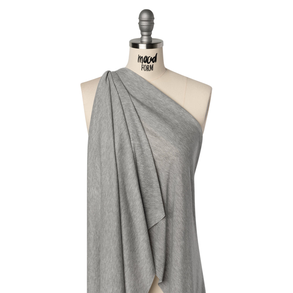 Polyester 1x1 Rib Knit - Heathered Gray - Deadstock - Joann Fabrics