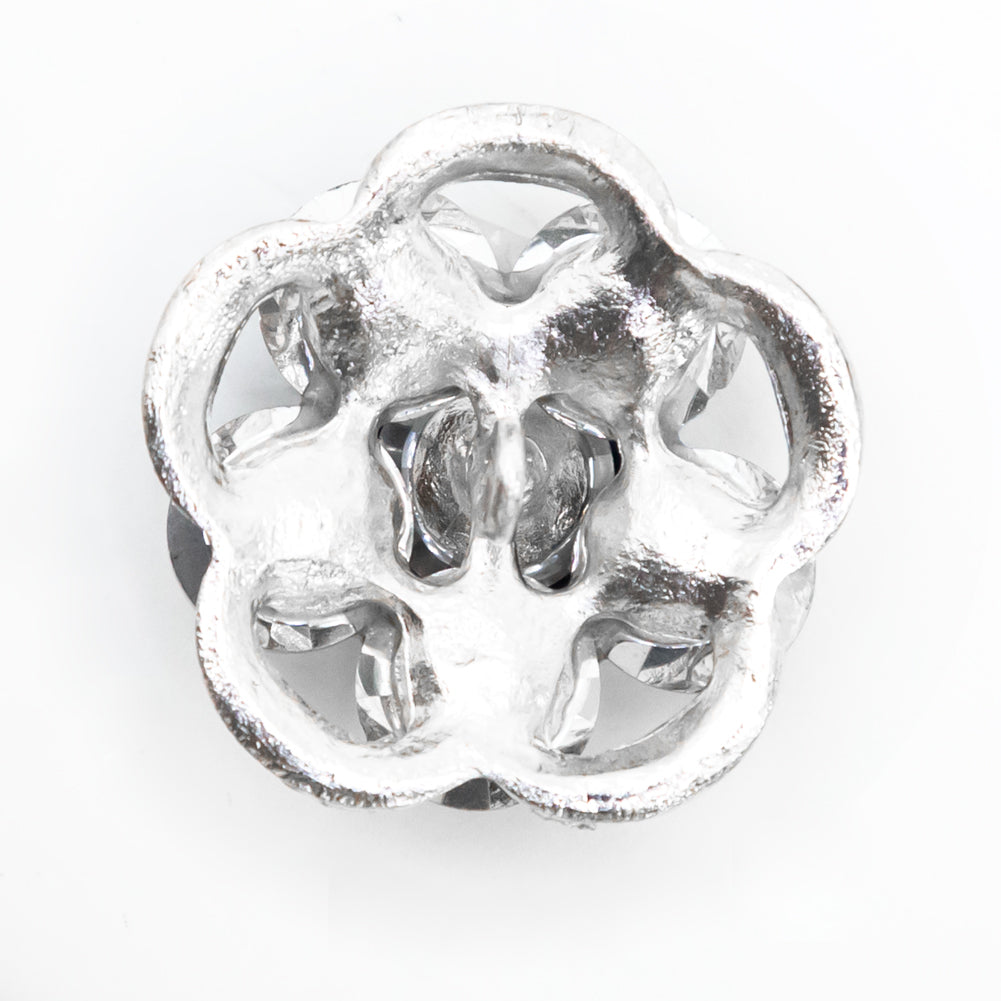 Italian Silver, Gunmetal and Crystal Rhinestone Button - 48L/30.5mm - Joann Fabrics