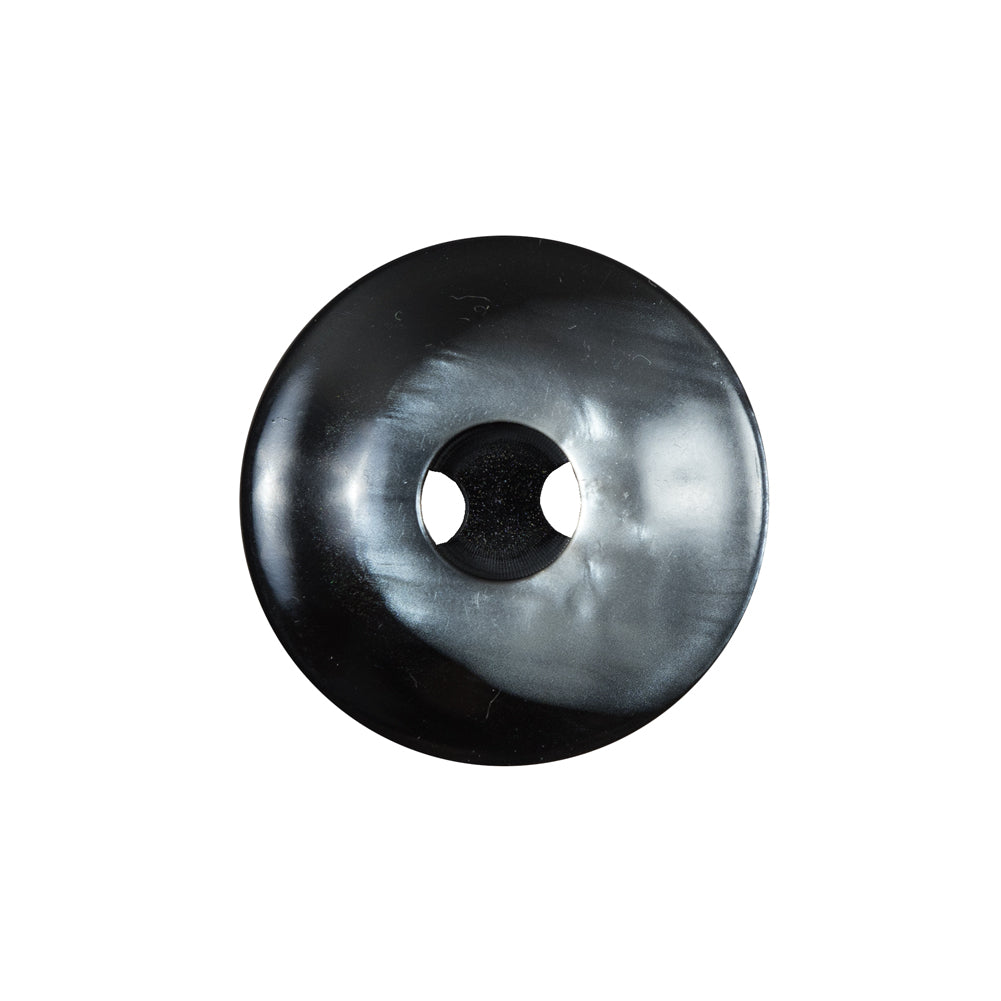 Italian Black and Silver Iridescent 2-Hole Button - 36L/23mm - Joann Fabrics
