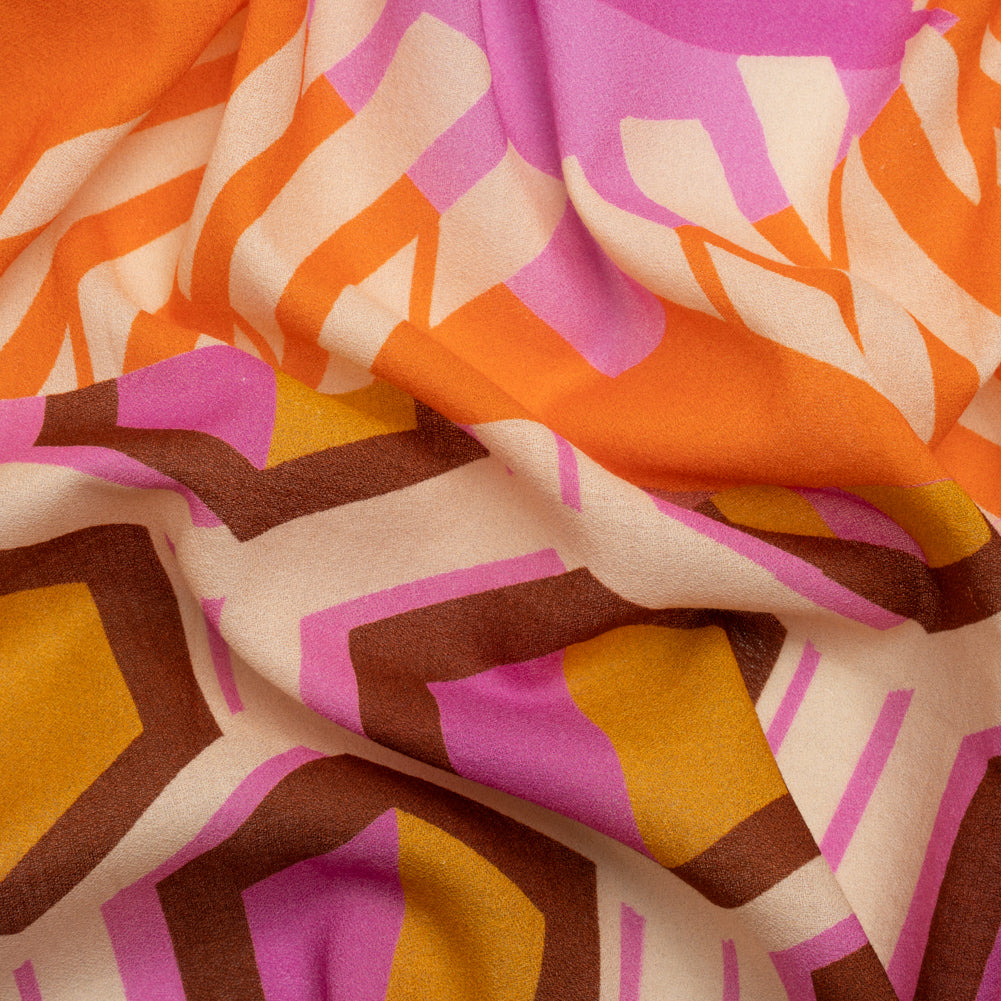 Mood Exclusive Orange Itsy Bitsy Sewist Cotton Crepe Panel - Joann Fabrics