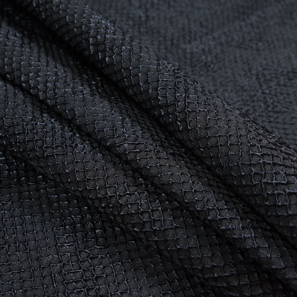 Marylin Metallic Black and Navy Diamond Quilted Brocade - Joann Fabrics