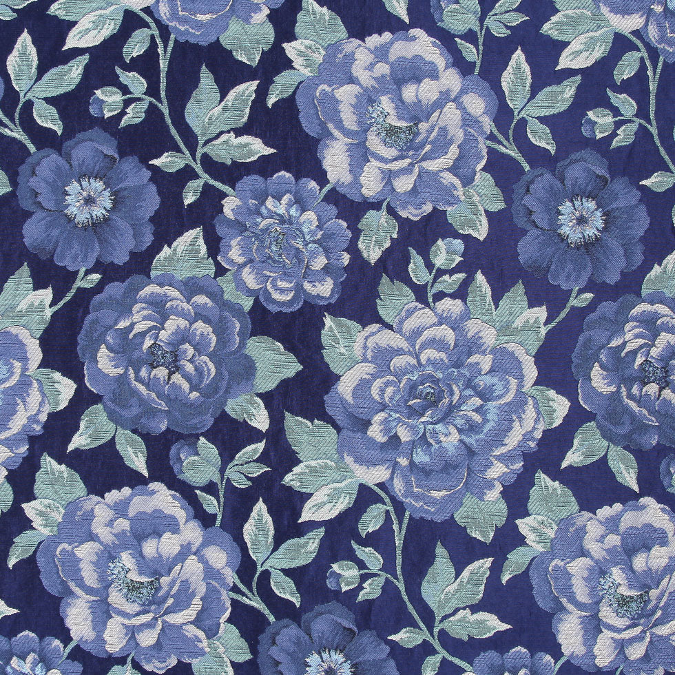 Marine/Sage/Beige Floral Woven - Joann Fabrics