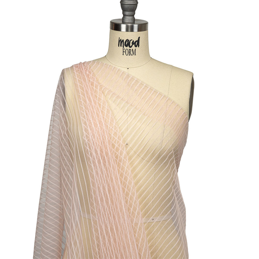 Embroidery Striped Tulle - Blush - Elsinore Collection - Joann Fabrics