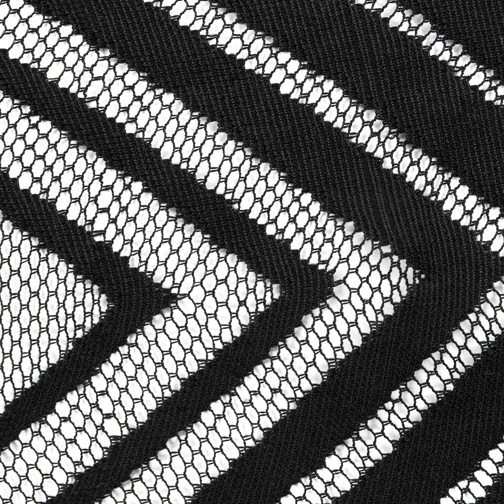 Black Geometric Fringe Panel - Joann Fabrics