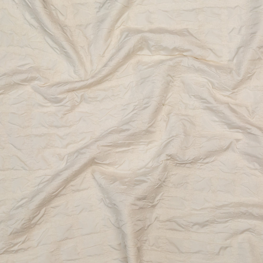 Ivory Bonded Taffeta and Wool Knit featuring Puckered Squares - Joann Fabrics