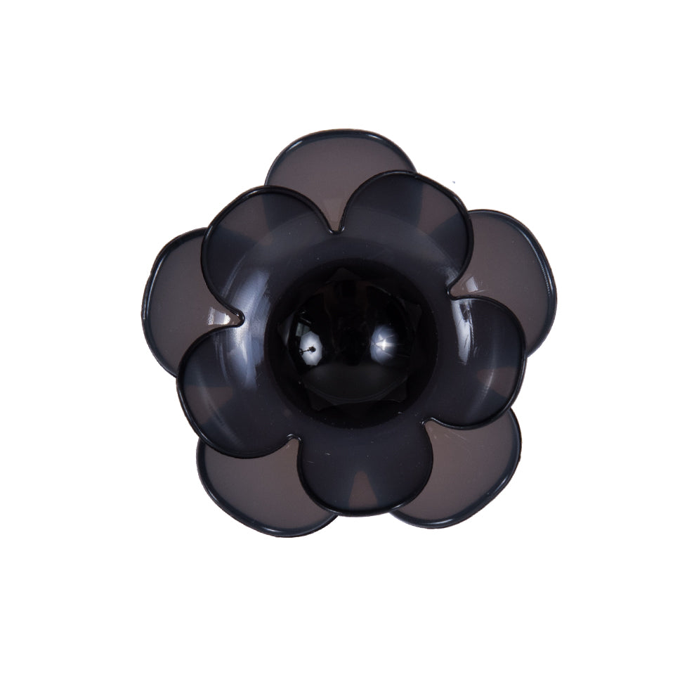 Italian Black Floral Shank-Back Button - 40L/25.5mm - Joann Fabrics