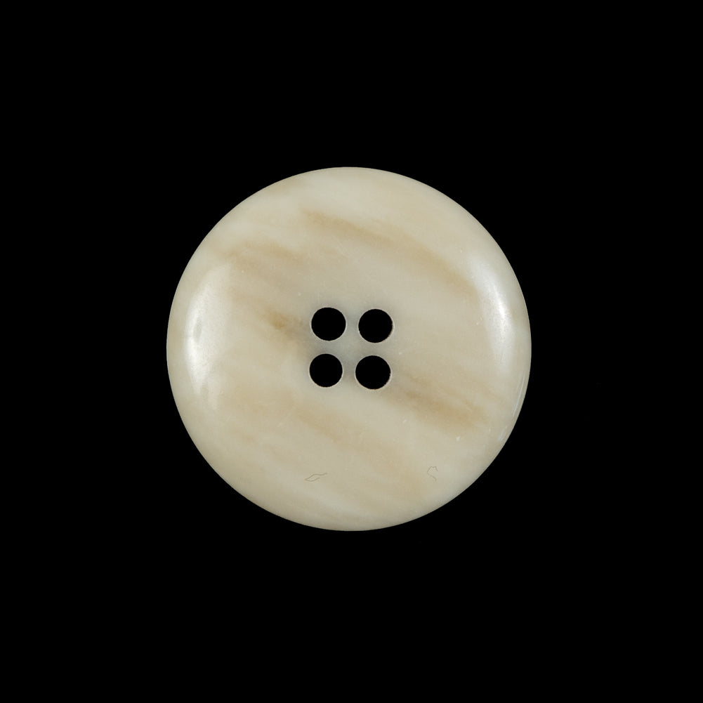 Cream and Brown Plastic 4-Hole Button - 36L/23mm - Joann Fabrics