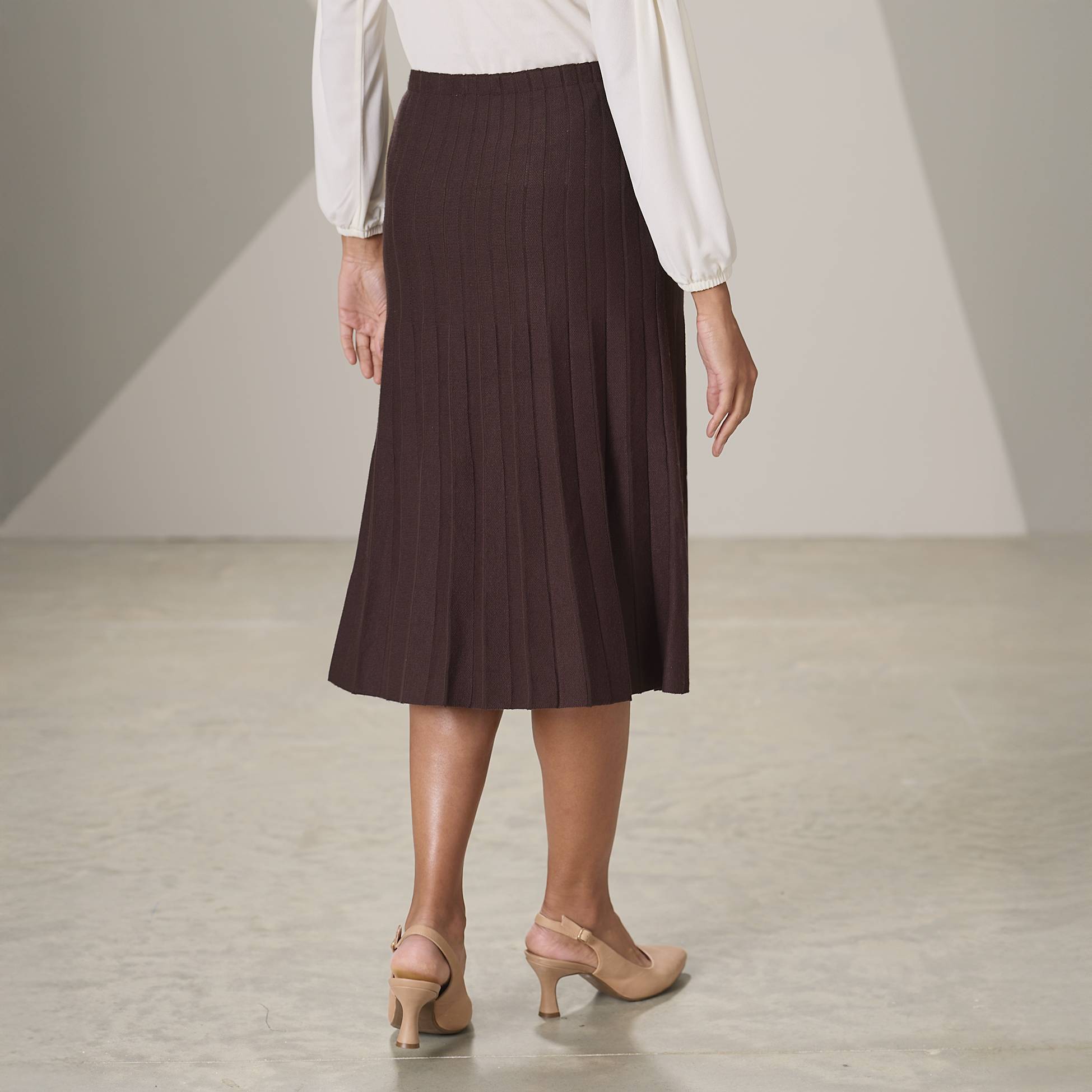 Pleated Sweater Knit Skirt - Northstyle Catalog