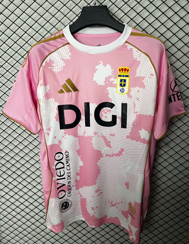 2025/2026 Real Oviedo pink Football Shirt 1:1 Thai Quality