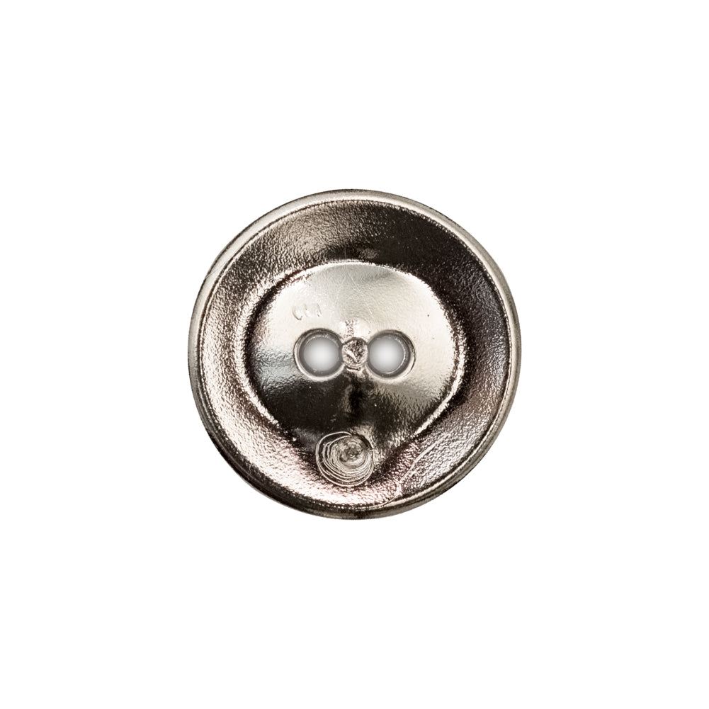 Italian Silver and Black 2-Hole Crest Button - 32L/20mm - Joann Fabrics