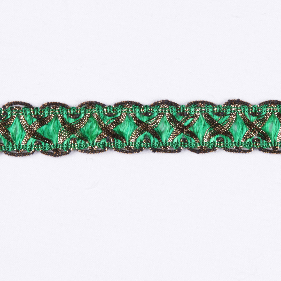 Gold/Kelly Metallic Braid - Joann Fabrics