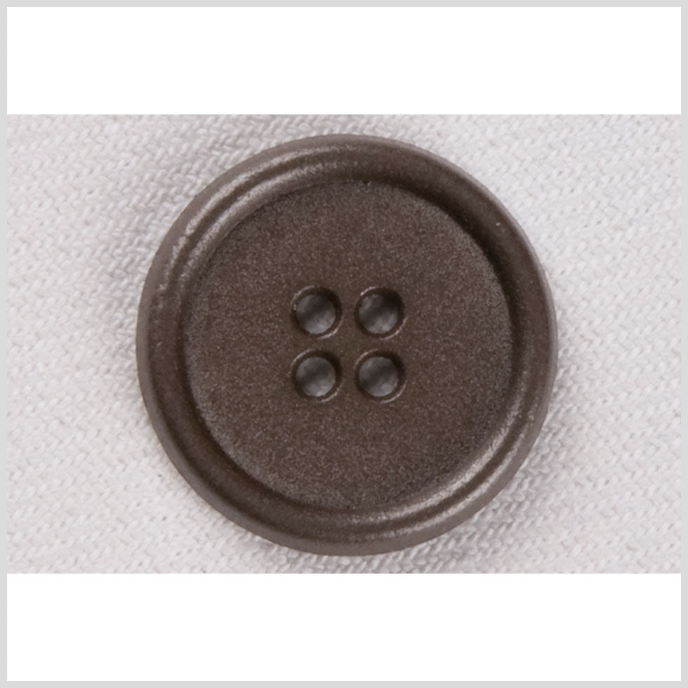 Metal 4-Hole Button - 24L/15mm - Antique Gray Rolled Rim - Joann Fabrics